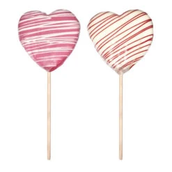 Sucettes Coeur Chocolat Et Nuage 30 Gr - 12 Unités