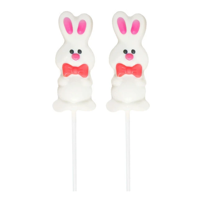 Sucette En Chocolat En Forme De Lapin Avec Noeud Papillon 25 G - Dekora - 1 Unité 1 Sucette En Chocolat En Forme De Lapin Avec Noeud Papillon 25 G - Dekora - 1 Unité