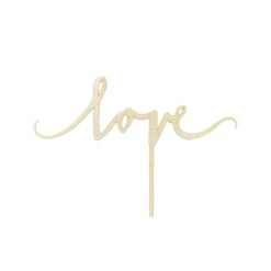 Bouchon De Gâteau En Bois Par Love - PartyDeco