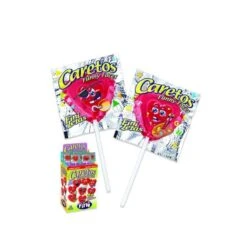 Sucettes Coeur - Paquet Individuel - Fini Caretos Funny Faces - 170 Unités