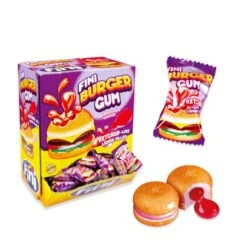 Gomme Hamburger Remplie De Liquide - Paquet Individuel - Fini Burger Gum - 200 Pcs.