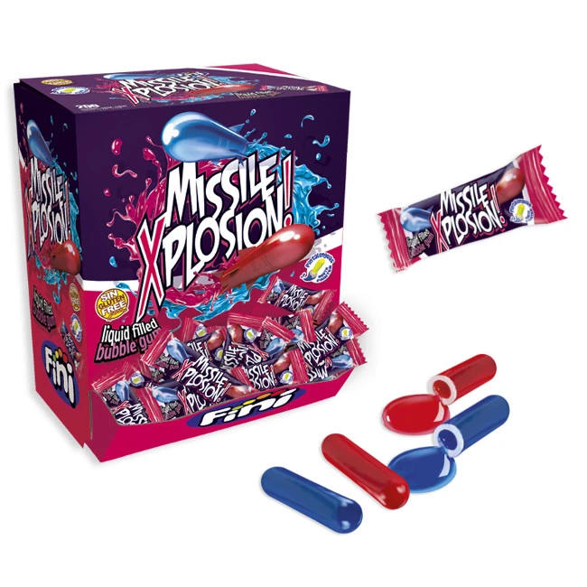 Chewing-gum Missile Rempli De Liquide - Paquet Individuel - Fini - 200 Unités 1 Chewing-gum Missile Rempli De Liquide - Paquet Individuel - Fini - 200 Unités