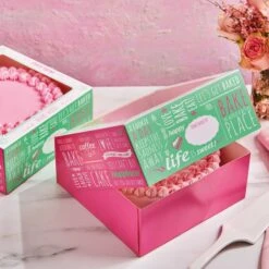 Boîte à Gâteaux Quotes 26 X 26 X 12 Cm - FunCakes - 2 Unités