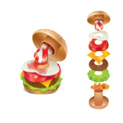 Hamburger Avec Caramel Et Poudres Aromatisées Assorties