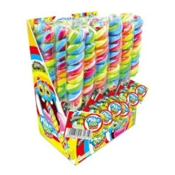 Sucettes Spirale Colorée Avec Bâton De 50 Gr - 35 Unités