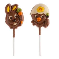 Sucettes En Chocolat Assorties D'animaux De Pâques 20 Gr - Dekora - 1 Unité