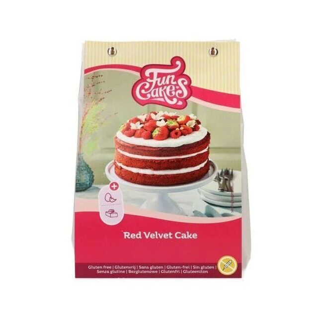 Mélange à Gâteau Red Velvet 400 Gr - FunCakes 1 Mélange à Gâteau Red Velvet 400 Gr - FunCakes