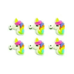 Figurines En Sucre Licorne Multicolore - Décorer - 6 Unités