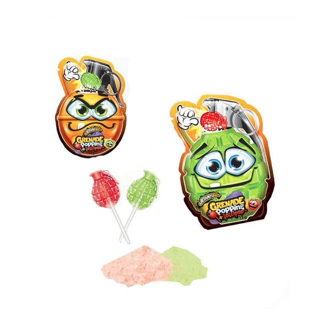 Sucette Grenade Avec Poudre Sucrée Aux Parfums Assortis 13 G - 1 Pc. 1 Sucette Grenade Avec Poudre Sucrée Aux Parfums Assortis 13 G - 1 Pc.