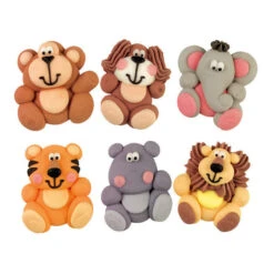Figurines En Sucre D'animaux De Safari - Dekora - 48 Unités