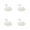 Dessus De Gâteau Cygne Blanc 7 X 6 X 3 Cm - Dekora - 144 Pcs.