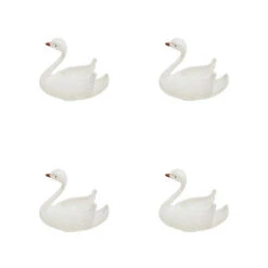 Dessus De Gâteau Cygne Blanc 7 X 6 X 3 Cm - Dekora - 144 Pcs.