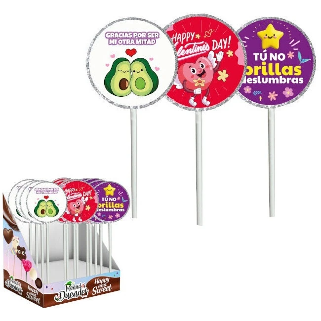 Sucette En Chocolat Avec Messages Assortis Love 35 Gr - 1 Pièce 1 Sucette En Chocolat Avec Messages Assortis Love 35 Gr - 1 Pièce