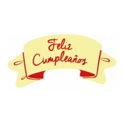 Panneau Happy Birthday En Chocolat Blanc - Dekora - 60 Unités