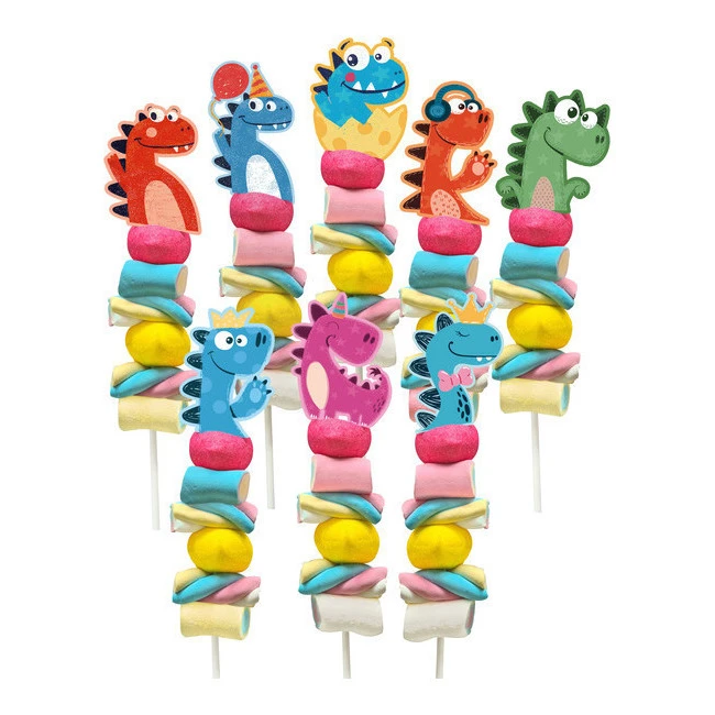 Brochette De Nuages De Dino Assortis 40 G 1 Brochette De Nuages De Dino Assortis 40 G