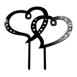 Dessus De Gâteau En Forme De Coeur Noir - Sweetkolor