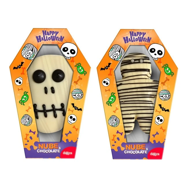 Barre Chocolatée Halloween Fourrée Avec Nuage De 30 Gr - Dekora - 1 Unité 1 Barre Chocolatée Halloween Fourrée Avec Nuage De 30 Gr - Dekora - 1 Unité
