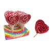 Sucette En Forme De Coeur Rouge Et Blanc 100 G - 1 Pièce.