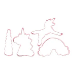 Découpeur En Fer Blanc De Licornes Et D'arc-en-ciel - Scrapcooking - 4 Pcs.